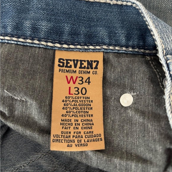 Y2K Seven7 Shorts Blue Denim Light Wash Distressed Cut Off Womens 18 Boho - Picture 9 of 9